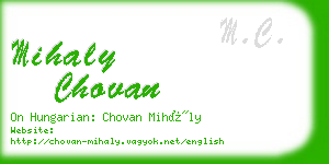 mihaly chovan business card